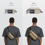 tomtoc 1.5L Sling Bag with RFID Blocking, Crossbody Bag Minimalist Chest - Image 2
