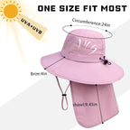 Sun Hats for Men Women, UPF50+ Protection Safari Hat, Wide Brim Fishing Hat - Image 6