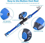 LEOFISHING Portable Kids Fishing Rod Set 2Pack Telescopic Fishing Poles - Image 2