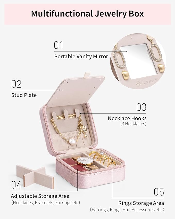 Vlando Preppy Stuff for Teen Girls, Girls Jewelry Box, Teen Girl Chid Gifts - Image 4
