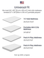 Graco Pack and Play Sheets Fitted, TotAha Buttery Soft Mini Crib Sheets Girl - Image 4