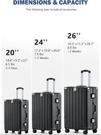 HotWay 20 Inch Aluminum Frame Carry On Luggage - Image 3