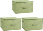 ANMINY 3PCS Storage Bins with Zipper Lids 36 Qt Lidded Fabric Storage Boxes by ANMINY
