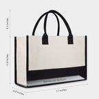TOPDesign Classic White & Black Cotton Canvas Tote Bag, DIY Your Creativ Designs - Image 3