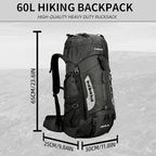 King'sGuard 60L Hiking Backpack Lightweight Camping Backpack - Image 5
