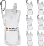 1L Hiking Collapsible Water Bottles, 33OZ BPA-Free Plastic Flasks, Reusable by VANPET