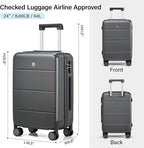 Hanke 24 Inch Checked Luggage - Image 2