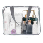 2Pcs Crystal Clear PVC Travel Toiletry Bag Kit - Image 6