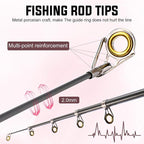 Sougayilang Telescopic Fishing Rod and Reel Combo, Collapsible Travel Fishing - Image 2