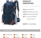 MOUNTAINTOP 25L/40L Hiking Backpack, Lightweight Travel Backpack - Image 2