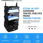 Grand Fusion Stow-N-Go Travel Luggage Organizer – Portable Hanging Travel - Image 9