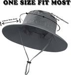 Rosoz Sun Hat for Men Women Boonie Bucket Hat Wide Brim Breathable Cooling - Image 5