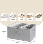 StorageWorks Shoe Organizer for Closet, Fits up to 24 Pairs, Shoe Cubby Storage - Image 3