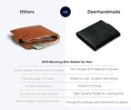 Leather RFID Wallet for Men, Slim Leather Mens Wallet, Handcraft Men's Wallets - Image 5