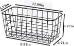2 Set Hanging Wall Basket Organizer Over the Cabinet Door Wire Baskets - Image 3