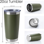 HASLE OUTFITTERS 20oz Tumblers Bulk Stainless Steel Cup - Image 2
