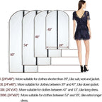 Hanging Garment Bag Lightweight Clear Full Zipper Black Dress Bags PEVA Garment - Image 2