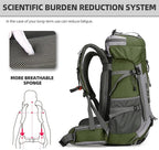 King'sGuard 60L Hiking Backpack Large Waterproof Camping Backpack - Image 2