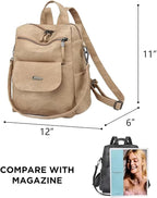 PU Leather Backpack Purse for Women Fashion Multipurpose Design Handbag Ladies - Image 2