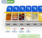 EZY DOSE Weekly AM/PM Pill Organizer, Daily Vitamin Container and Medicine Box - Image 3