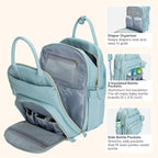 BabbleRoo Leather Diaper Bag Backpack - Image 5
