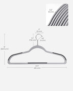SONGMICS Clothes Hangers, Space-Saving, Light Gray and Dark Gray UCRF50G - Image 6
