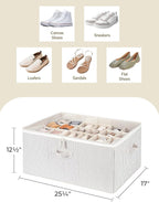 StorageWorks Shoe Organizer for Closet, Fits up to 24 Pairs, Shoe Cubby Storage - Image 3