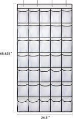 35 Pockets Over the Door Shoe Organizer, Hanging Shoe Organizer - Image 3