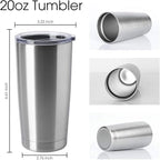 HASLE OUTFITTERS 20oz Tumblers Bulk Stainless Steel Cups - Image 2