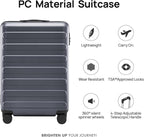 Carry on Luggage 22 X 14 X 9 Airline Approved, 20 Inch Luggage - Image 2