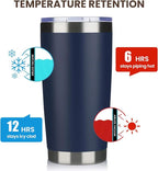 MEWAY 20oz Tumbler 8 Pack Double Wall Vacuum Insulated Travel Mug Bulk - Image 6