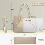 KKXIU Tote Bag for Women Vegan Leather Shoulder Purse Large Capacity Travel Bag - Image 7
