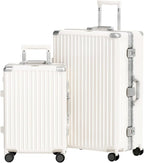 AnyZip Luggage Sets 2 Piece Aluminum Frame Carry On and Checked Suitcase PC ABS by YourBestTravelChoice