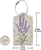 2 Pcs Purple Lavender Luggage Tags - Image 5