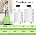 Krute Luggage 24 Inch Aluminum Frame Zipperless Suitcase - Image 3