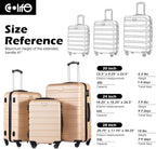 Coolife Luggage 3 Piece Set Suitcase Spinner Hardshell Lightweight TSA Lock - Image 7