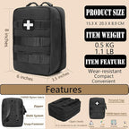 First Aid Kit EMT Medical IFAK Pouch, Molle Tactical Med Emergency Trauma Bag - Image 6