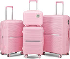 Campfun Luggage 4 Piece Sets, Expandable Carry On Luggage Set Hardshell PP by Campfun