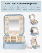 Vlando Velvet Travel Jewelry Case, Jewelry Travel Box - Image 5