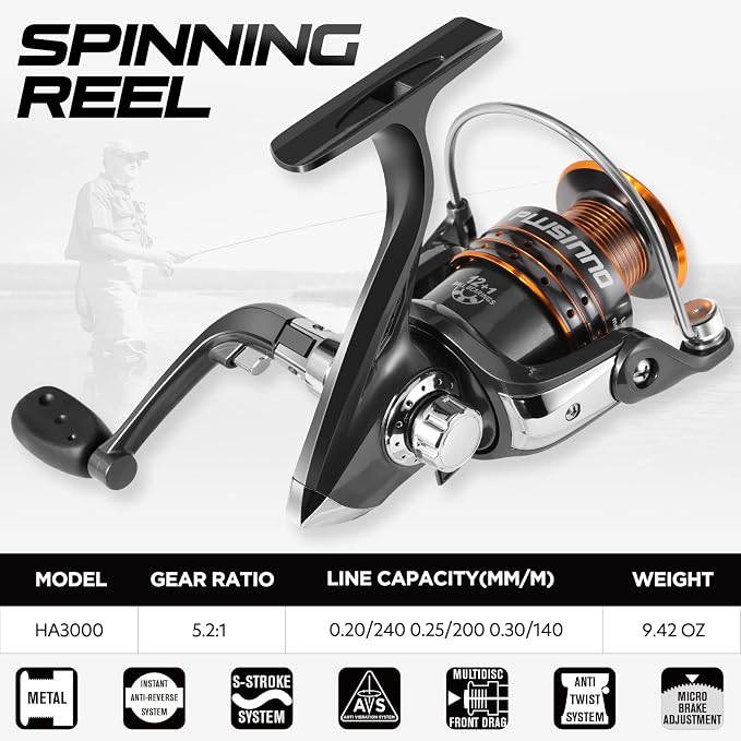 PLUSINNO Fishing Rod and Reel Combos Carbon Fiber Telescopic Fishing Pole - Image 6