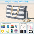 Becokan Beach Bag Large Beach Tote Bag - Image 8