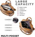PU Leather Backpack Purse for Women Fashion Multipurpose Design Handbag Ladies - Image 6