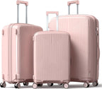 Nazhura Luggage Set, 3-Piece Hardside Suitcase Set, 20-inch Carry On, 28-inch by NazhuraGoodCompanionAtHome