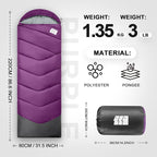 Sleeping Bags for Adults Cold Weather, Waterproof, Lightweight Sleeping Bag for - Image 2
