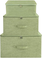 ANMINY 3PCS Storage Bins with Zipper Lids 36 Qt Lidded Fabric Storage Boxes - Image 5