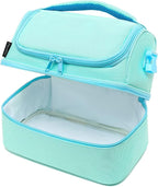 FlowFly Double Decker Cooler Insulated Lunch Bag Large Tote - Image 8