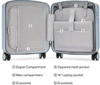 Hanke 16 Inch Underseat Carry On Luggage, Airline-Approved Hard Shell Small - Image 6