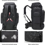 Hiking Backpack for Men 70L/100L Camping Backpack Military Rucksack Molle 3 - Image 2