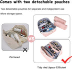 BOYATU Travel Makeup Bag Organizer Cosmetic Bag: 3 Pcs Set Make up Bags - Image 2