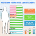 Sfee 2 in 1 Microfiber Oversized Beach Towel, Quick Dry Towel Travel Towel - Image 7